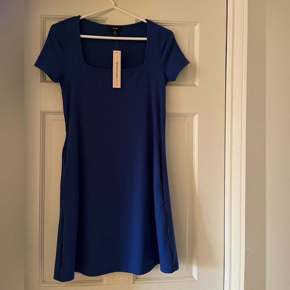 Aqua by Bloomingdales dress with pockets! Cobalt blue, size xs